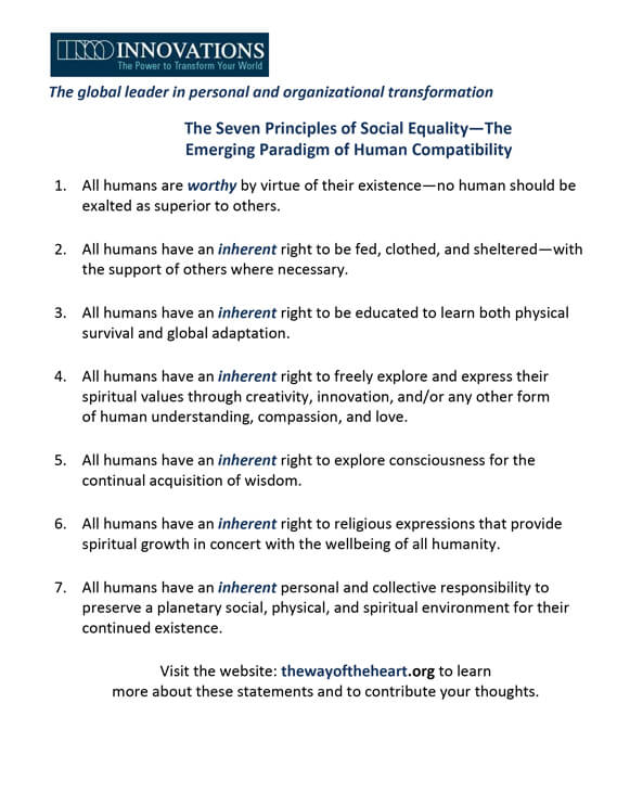 The Seven Principles of Social Equality